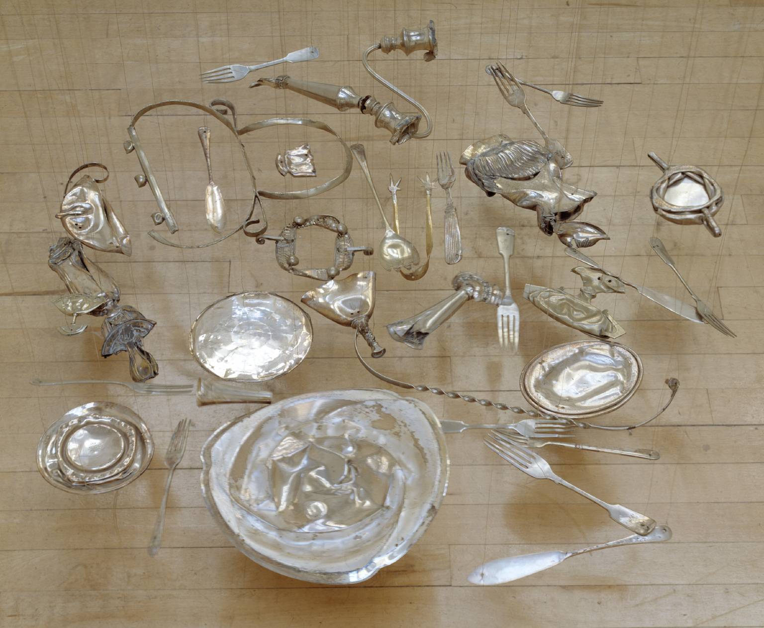 Closeup of 'Thirty Pieces of Silver'