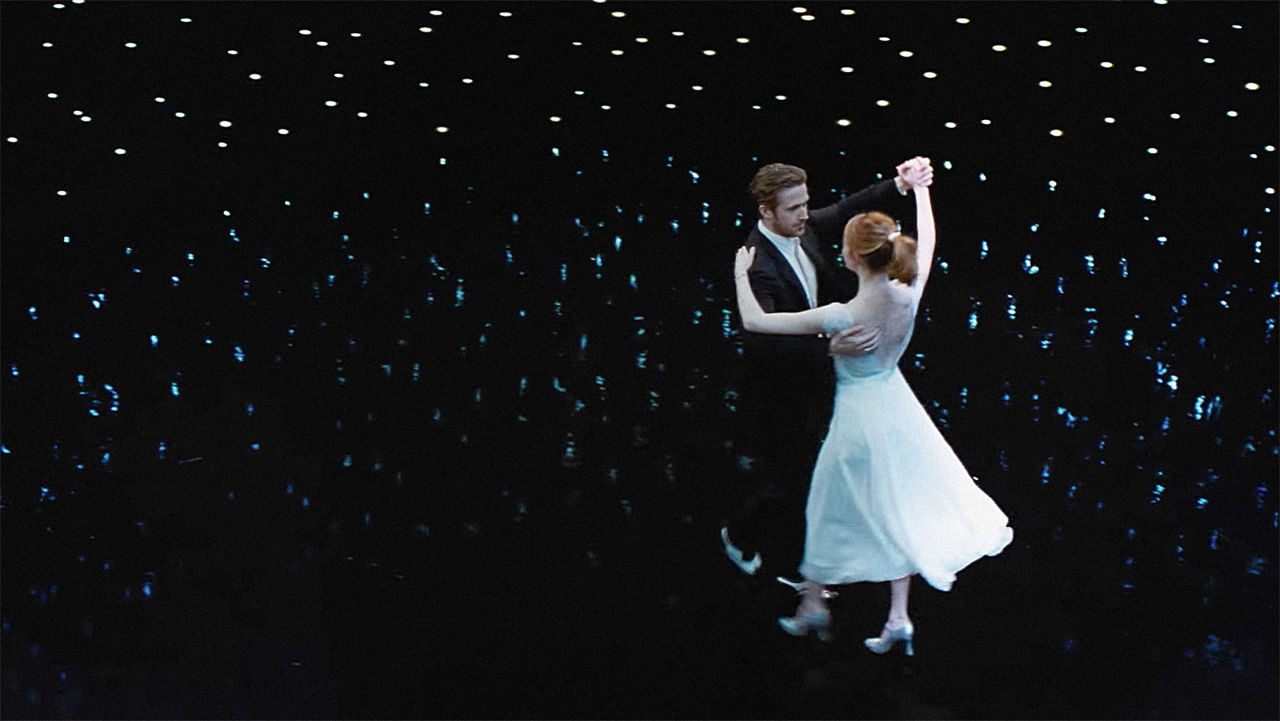 Ryan Gosling and Emma Stone dancing in La La Land